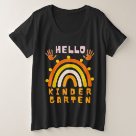 hallo KINDERGARTEN - COOL RAINBOW Grote Maat T-shirt