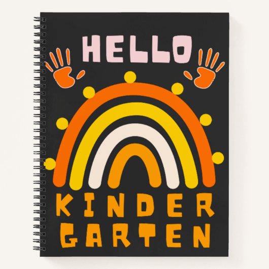 hallo KINDERGARTEN - COOL RAINBOW Notitieboek (Voorkant)