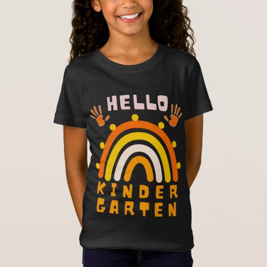 hallo KINDERGARTEN - COOL RAINBOW T-shirt (Voorkant)