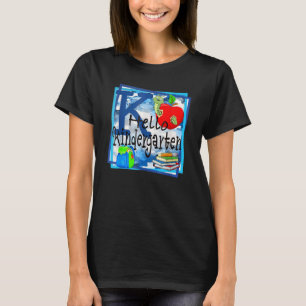 hallo Kindergarten Grade Backpack Potlood terug na T-shirt