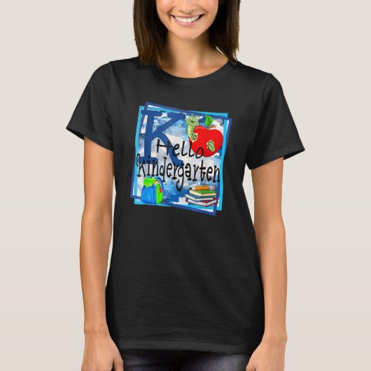 hallo Kindergarten Grade Backpack Potlood terug na T-shirt (Voorkant)