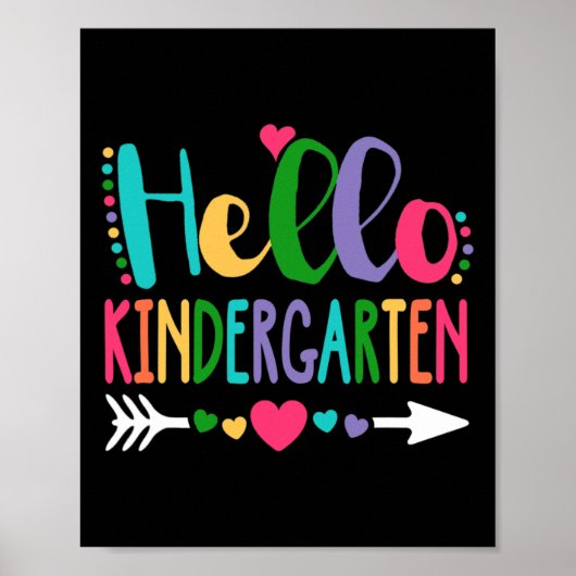 hallo Kindergarten Hart-leraar student terug naar  Poster (Voorkant)