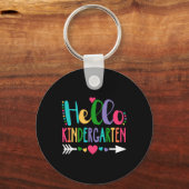 hallo Kindergarten Hart-leraar student terug naar Sleutelhanger (Voorkant)