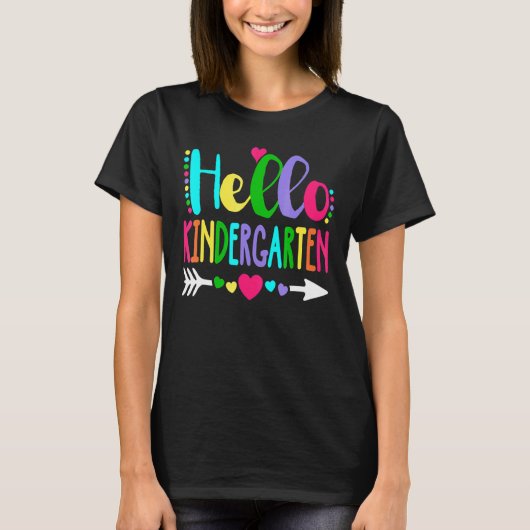 hallo Kindergarten Hart-leraar student terug naar T-shirt (Voorkant)