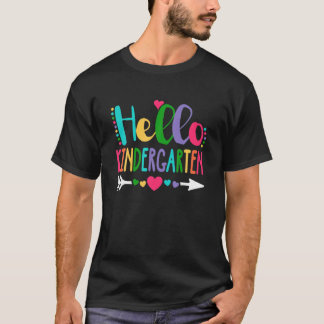 hallo Kindergarten Hartleraar Student teruggeven T-shirt