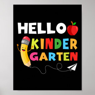 hallo Kindergarten Kindergarten Terug naar Schoo Poster