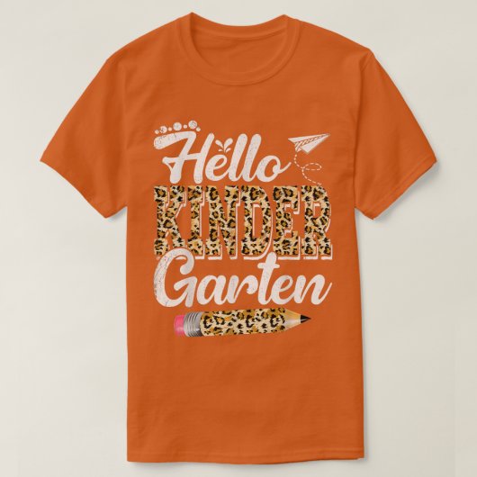 hallo Kindergarten Leopard T-shirt (Design voorkant)