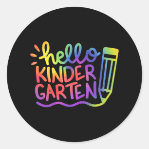 hallo Kindergarten leraar tijger Ronde Sticker