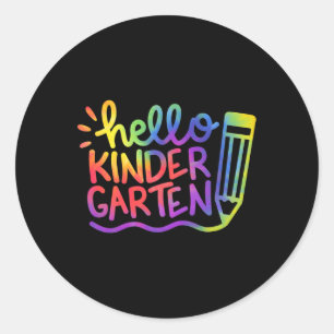 hallo Kindergarten leraar tijger Ronde Sticker