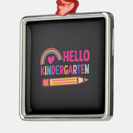 hallo Kindergarten Metalen Ornament (Links)