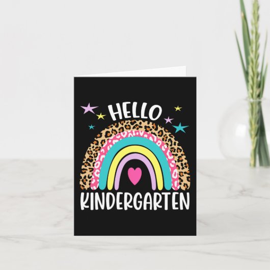 hallo Kindergarten Rainbow, eerste dag terug naar  Kaart (Voorkant)
