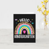 hallo Kindergarten Rainbow, eerste dag terug naar  Kaart (Gele Bloem)