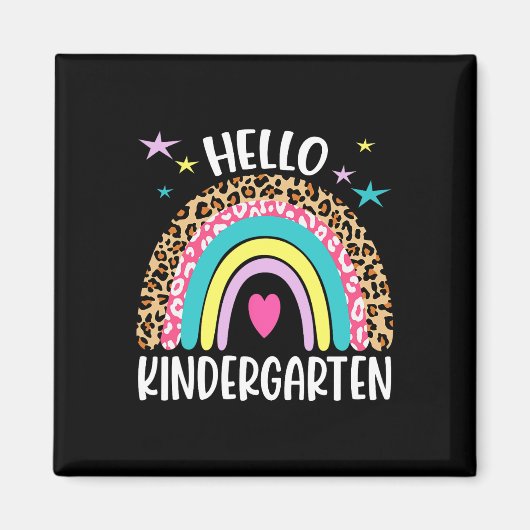 hallo Kindergarten Rainbow, eerste dag terug naar Magneet (Voorkant)