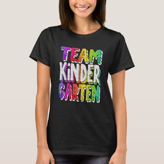 hallo Kindergarten Team Kinder Terug naar school S T-shirt (Voorkant)