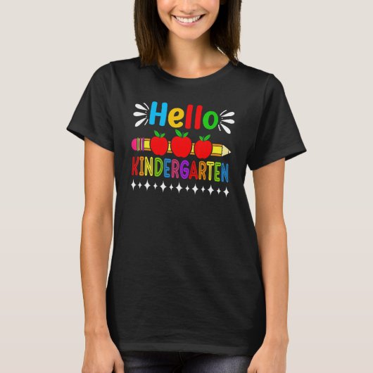 hallo Kindergarten Team Kinder Terug naar school S T-shirt (Voorkant)