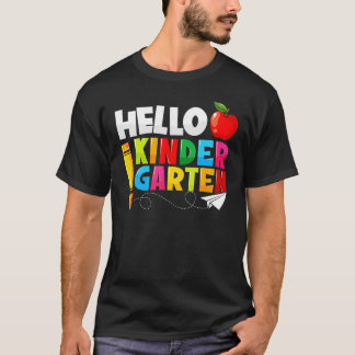 hallo Kindergarten Team Kinder Terug naar school T T-shirt