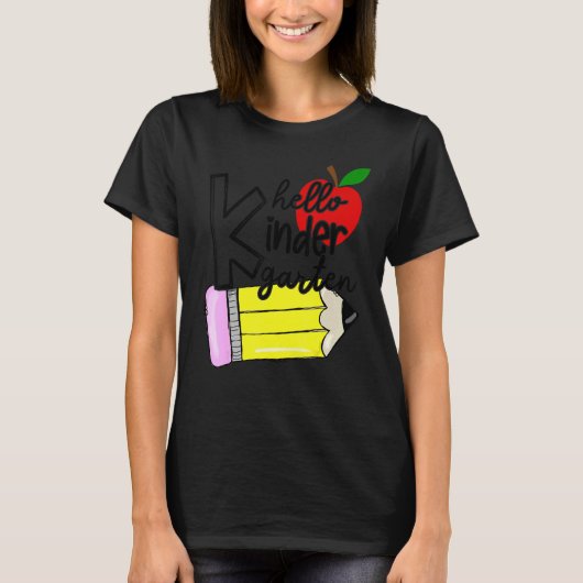 hallo Kindergarten Team Kinder Terug naar school T T-shirt (Voorkant)