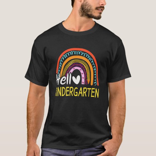 hallo Kindergarten Team Kinder Terug naar schoolre T-shirt (Voorkant)