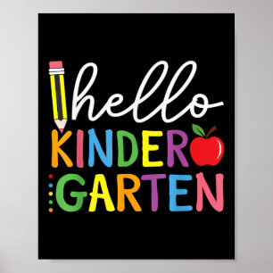 hallo Kindergarten Terug naar school Kindergarten Poster