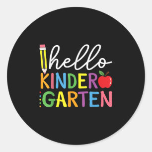 hallo Kindergarten Terug naar school Kindergarten  Ronde Sticker