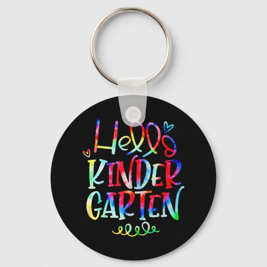 hallo Kindergarten terug naar school voor schoolge Sleutelhanger (Voorkant)