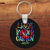 hallo Kindergarten terug naar school voor schoolge Sleutelhanger (Voorkant)