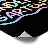 hallo Kindergarten Tie Dye Teachers Kinder Terug n Poster (Hoek)