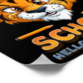 Hallo Kindergarten Tijger - Terug Naar School Kind Poster (Hoek)
