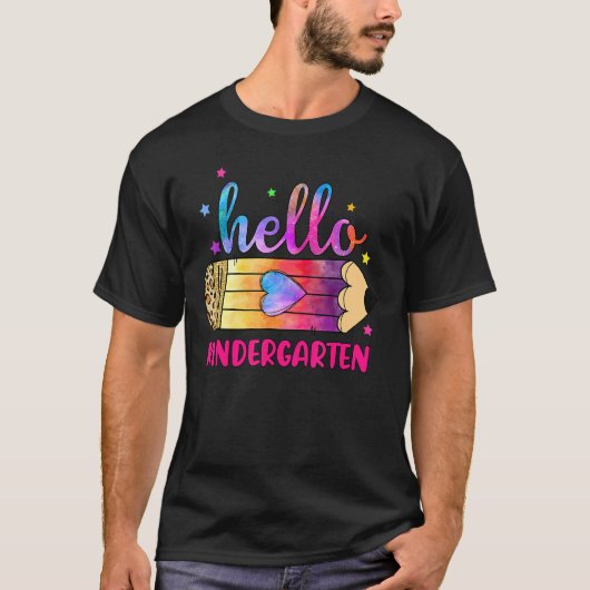 hallo Kindergarten Vibes Leraar terug naar school T-shirt (Voorkant)