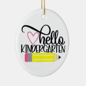 hallo Kindertuin Terug naar school Leerschool Keramisch Ornament (Rechts)