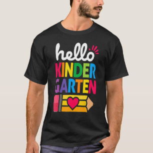 hallo Kindertuindocent en student terug T-shirt