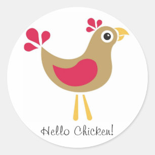 hallo Kip! Schimmelaar Ronde Sticker