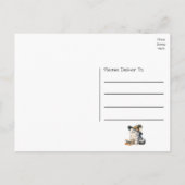 Hallo Kitten Boek Kat Witch Briefkaart (Achterkant)