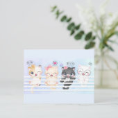 Hallo Kittens Briefkaart (Staand voorkant)