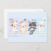 Hallo Kittens Briefkaart (Voorkant / Achterkant)