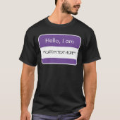 hallo... ***KLANTTEKST** Naam Markering T-Shirt (Voorkant)
