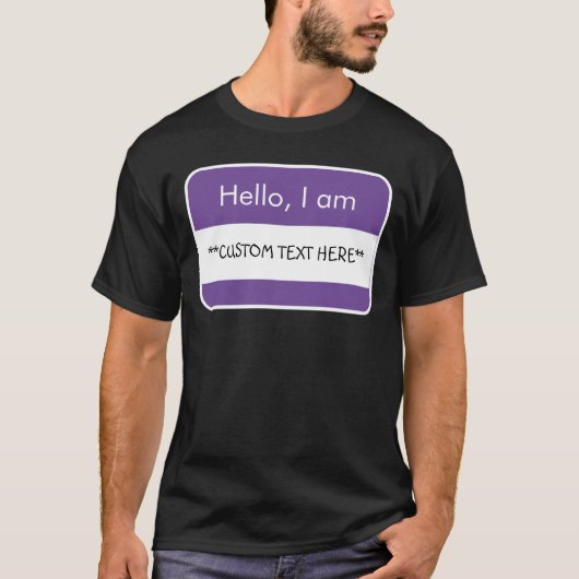 hallo... ***KLANTTEKST** Naam Markering T-Shirt (Voorkant)