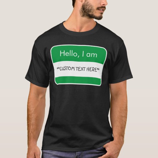 hallo... ***KLANTTEKST** Naam Markering T-Shirt (Voorkant)