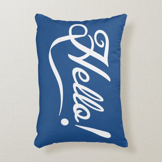 Hallo Klassiek blauw Accent Kussen (Voorkant(Verticaal))