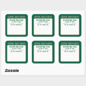 Hallo! Klassieuwontmoeting aangepaste naam badge s Vierkante Sticker (Vel)