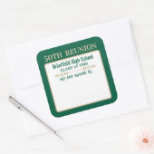 Hallo! Klassieuwontmoeting aangepaste naam badge s Vierkante Sticker (Envelop)