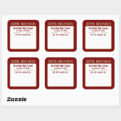 Hallo! Klassieuwontmoeting aangepaste naam badge s Vierkante Sticker (Vel)