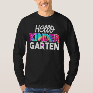 Hallo Kledingstuk Verf Kleuterjuf Kinderen T-shirt