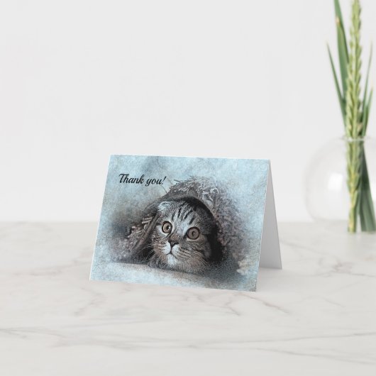 Hallo Klein Kat bedankt Notecard (Voorkant)