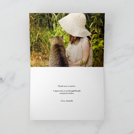 Hallo Klein Kat bedankt Notecard (Binnen)