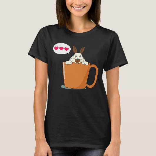 hallo kleine bruine oorkonijntje t-shirt (Voorkant)