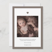 Hallo Kleine Een - 2 Foto Baby Neutraal Geboorte Aankondiging (Achterkant)