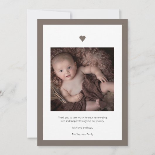 Hallo Kleine Een - 2 Foto Baby Neutraal Geboorte Aankondiging (Achterkant)