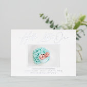 hallo kleine elegant Script Photo Birth Folie Feestdagenkaart (Staand Voorkant)