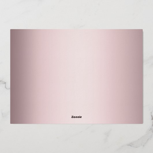 hallo kleine elegant Script Photo Birth Folie Feestdagenkaart (Achterkant)